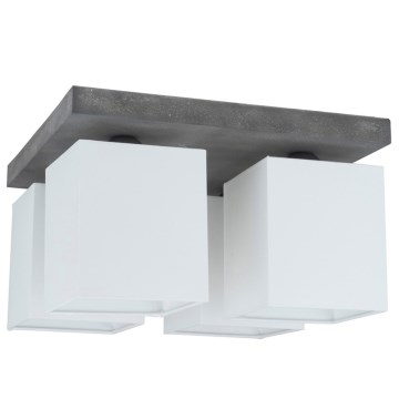 Stropna svjetiljka GREAT 4xE27/25W/230V beton