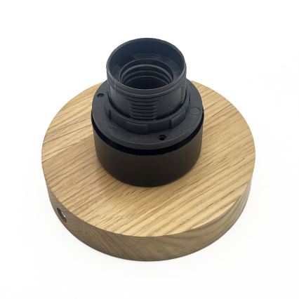 Stropna svjetiljka HARMA WOOD 1xE27/15W/230V hrast/bijela Ø 25 cm