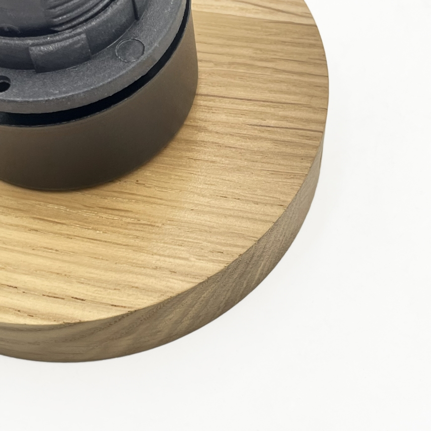 Stropna svjetiljka HARMA WOOD 1xE27/15W/230V hrast/bijela Ø 25 cm