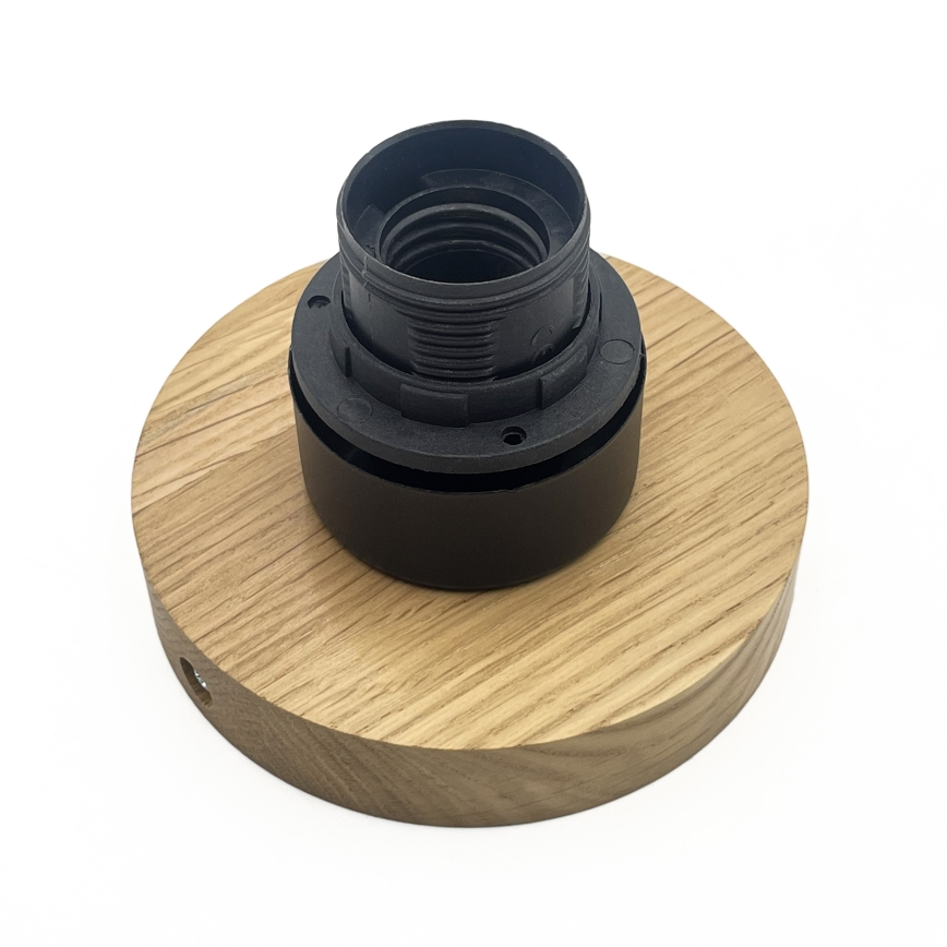 Stropna svjetiljka HARMA WOOD 1xE27/15W/230V hrast/bijela Ø 30 cm