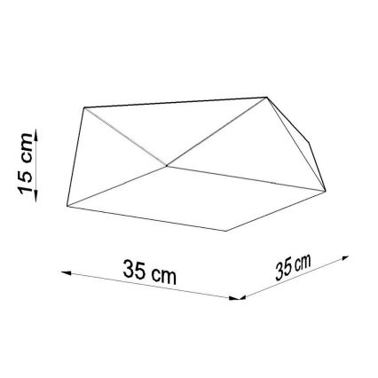 Stropna svjetiljka HEXA 2xE27/60W/230V bijela