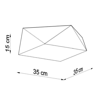 Stropna svjetiljka HEXA 2xE27/60W/230V crna