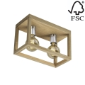 Stropna svjetiljka KAGO 2xE27/60W/230V mat hrast – FSC certificirano
