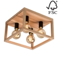 Stropna svjetiljka KAGO 4xE27/60W/230V mat hrast – FSC certificirano
