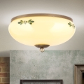 Stropna svjetiljka LANDHAUS 2xE27/60W/230V Ø 28 cm brončana/bež/zelena