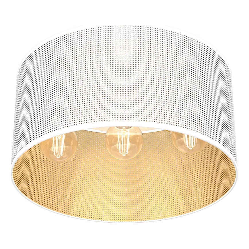 Stropna svjetiljka LOFT SHADE 3xE27/60W/230V bijela/zlatna