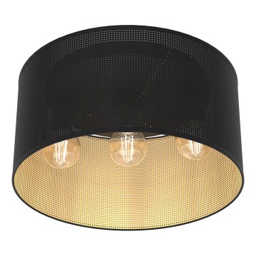 Stropna svjetiljka LOFT SHADE 3xE27/60W/230V crna/zlatna