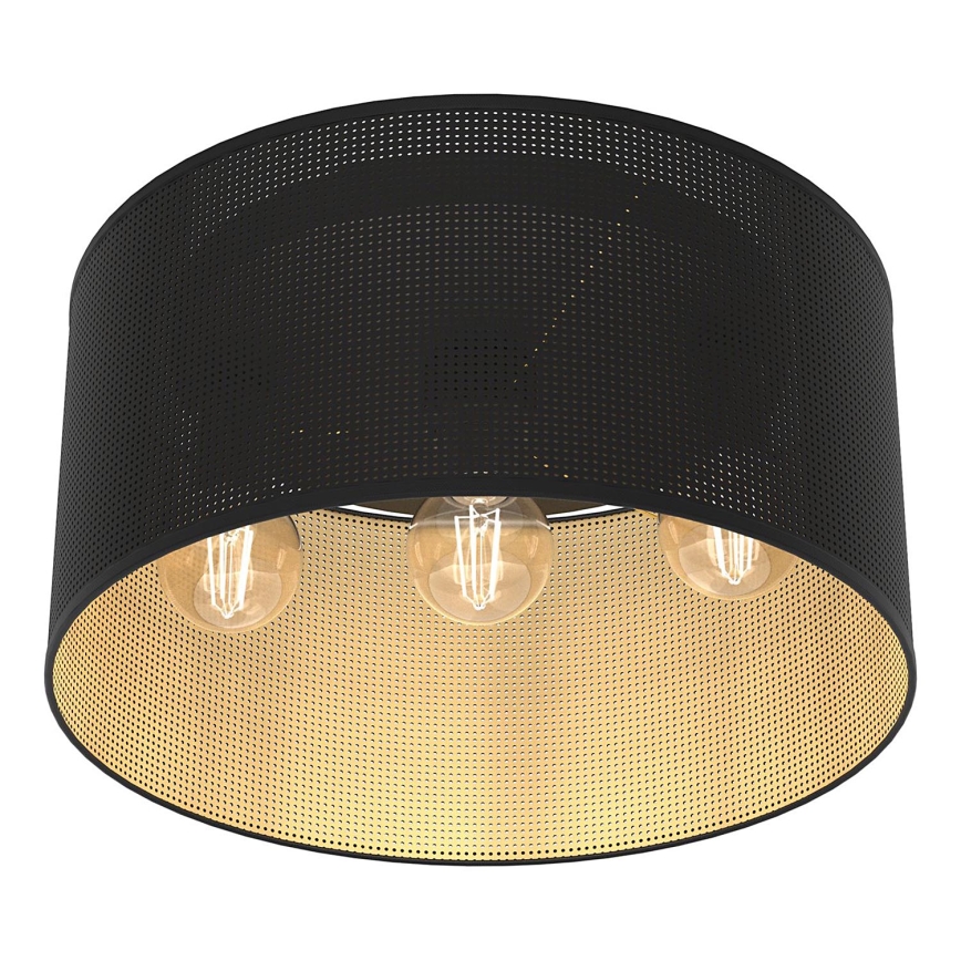 Stropna svjetiljka LOFT SHADE 3xE27/60W/230V crna/zlatna