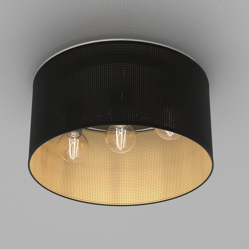 Stropna svjetiljka LOFT SHADE 3xE27/60W/230V crna/zlatna