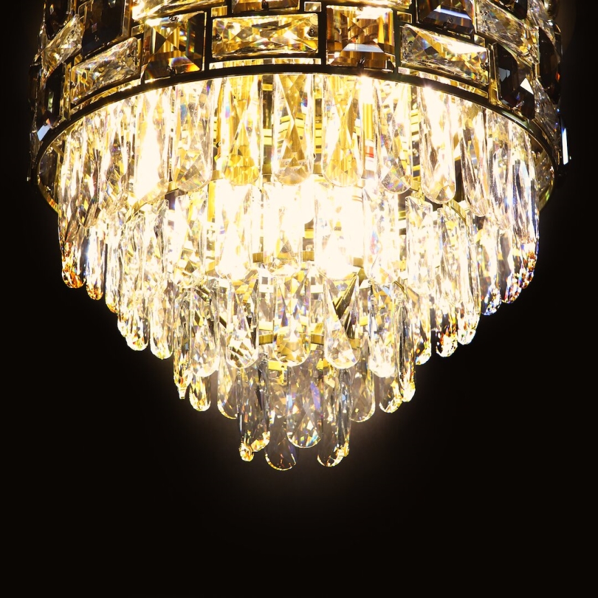 Stropna svjetiljka LUXURIA 9xE14/40W/230V pr. 48 cm zlatna