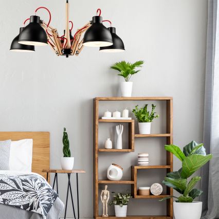 Ugradbena lampa MARCELLO 5xE27/60W/230V bukovina