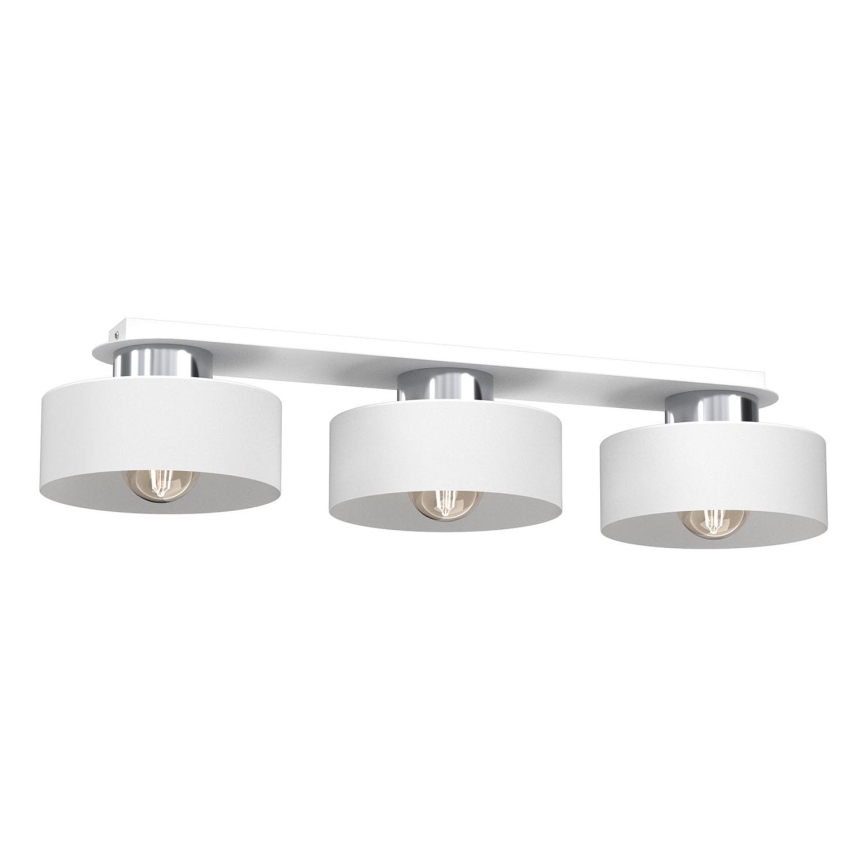 Stropna svjetiljka MARTI 3xE27/15W/230V bijela/sjajni krom