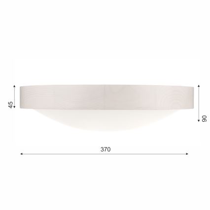 Stropna svjetiljka MEDA 2xE27/60W/230V bor