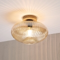Stropna svjetiljka MILOU WOOD 1xE27/15W/230V hrast/dimljeno bež Ø 29 cm