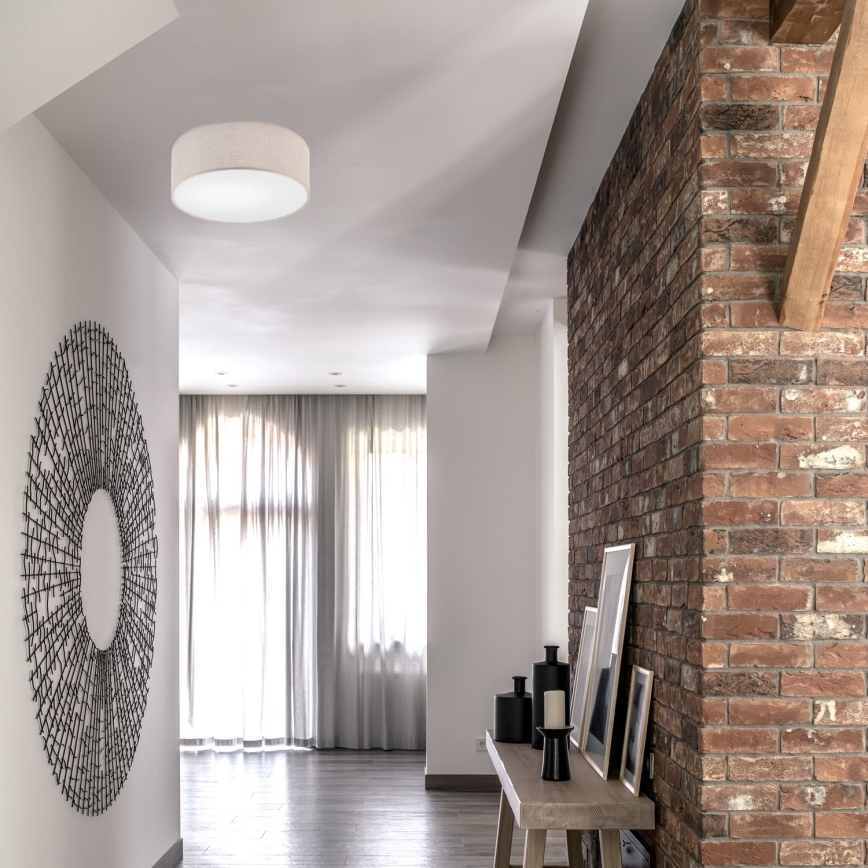 Stropna svjetiljka MONTE 1xE27/60W/230V, promjer 35 cm, u bež boji