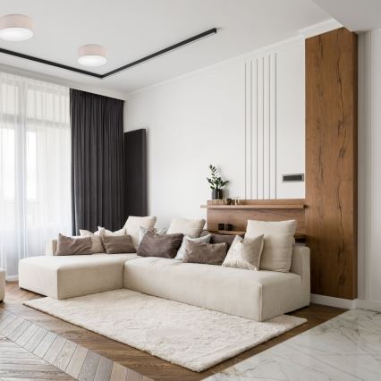 Stropna svjetiljka MONTE 1xE27/60W/230V, promjer 35 cm, u bež boji