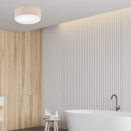 Stropna svjetiljka MONTE 1xE27/60W/230V Ø 35 cm smeđa