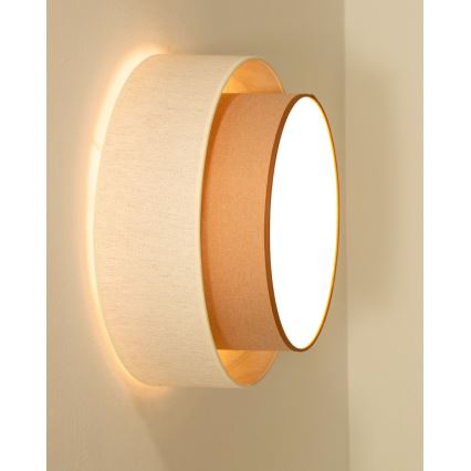 Stropna svjetiljka NATIA 1xE27/60W/230V pr. 45 cm bijela/smeđa