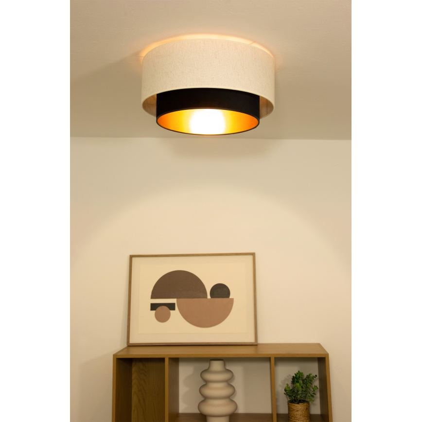 Stropna svjetiljka NATIA 1xE27/60W/230V promjer 45 cm bijela/crna