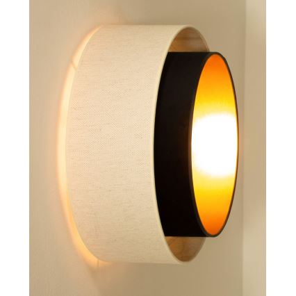 Stropna svjetiljka NATIA 1xE27/60W/230V promjer 45 cm bijela/crna