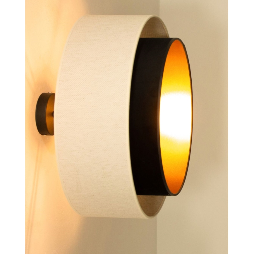 Stropna svjetiljka NATIA 1xE27/60W/230V, promjer 45 cm, bijela/crna