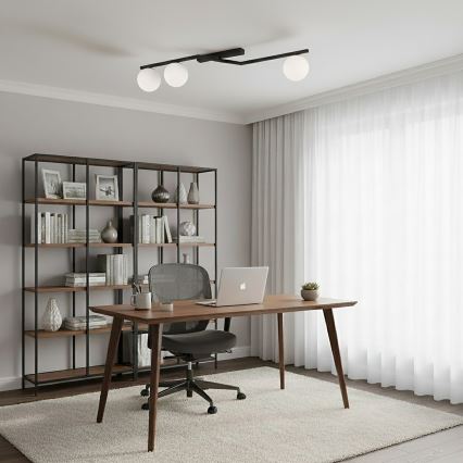 Stropna svjetiljka NATON 3xE14/10W/230V crna/bijela