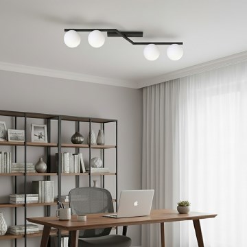 Stropna svjetiljka NATON 4xE14/10W/230V crna/bijela