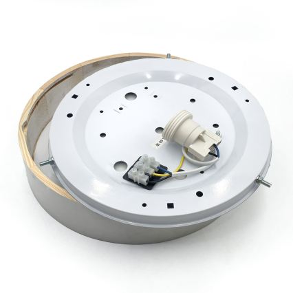 Stropna svjetiljka NATURAL 1xE27/15W/230V pr. 27,5 cm borovina/bijela