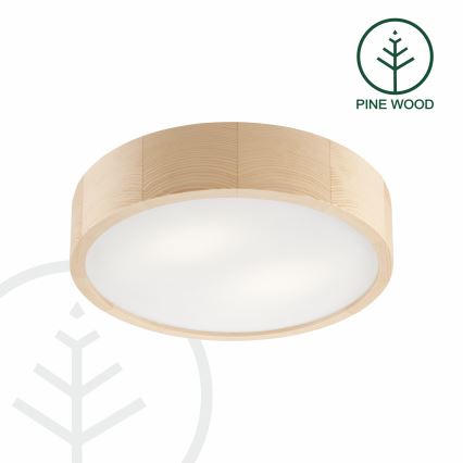 Stropna svjetiljka NATURAL 2xE27/60W/230V ø 37 cm bor - FSC certificirano