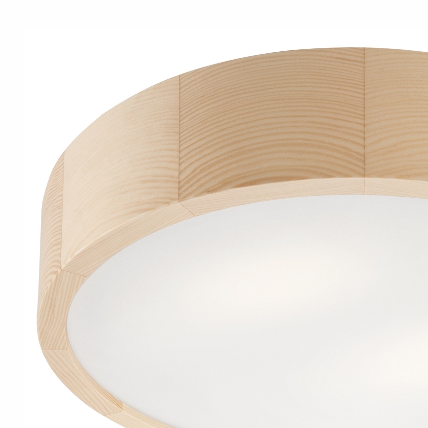Stropna svjetiljka za kupaonicu NATURAL 3xE27/15W/230V IP54 borovina Ø 37 cm