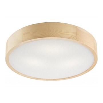 Stropna svjetiljka NATURAL 3xE27/60W/230V Ø 47,5 cm borovina