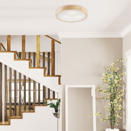 Stropna svjetiljka NATURAL 3xE27/60W/230V ? 47 cm borovina