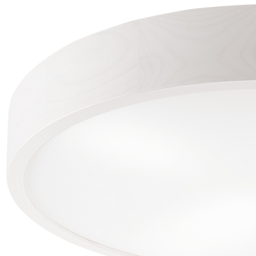 Stropna svjetiljka NATURAL 4xE27/60W/230V ø 57 cm bijela/bor