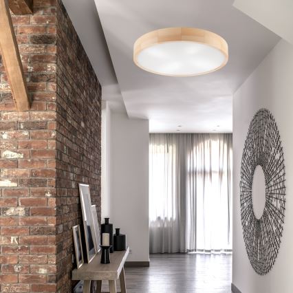 Stropna svjetiljka NATURAL 4xE27/60W/230V ø 57 cm bor