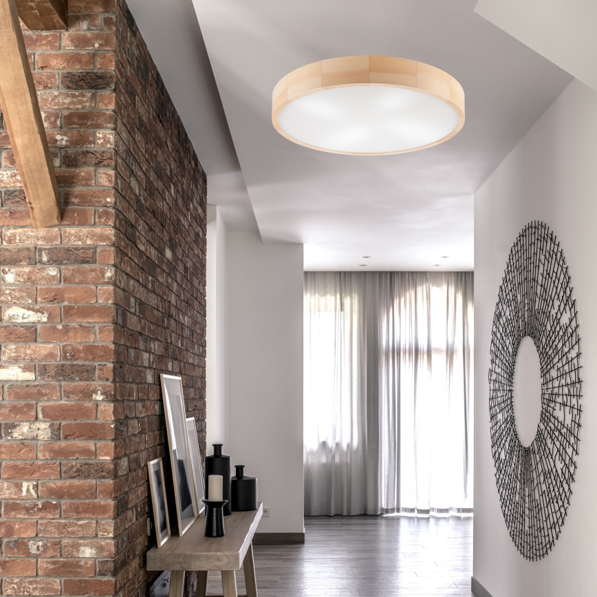 Stropna svjetiljka NATURAL 4xE27/60W/230V ø 57 cm bor
