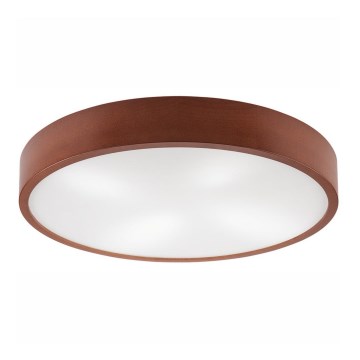 Stropna svjetiljka NATURAL 4xE27/60W/230V ø 57 cm bor/smeđa