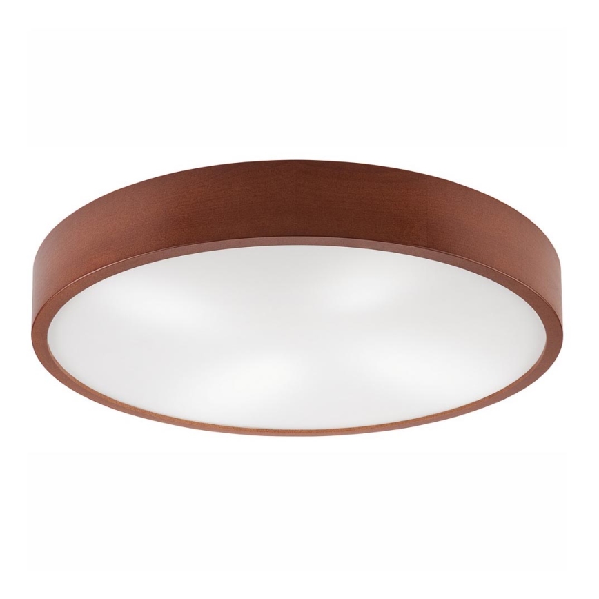 Stropna svjetiljka NATURAL 4xE27/60W/230V ø 57 cm bor/smeđa
