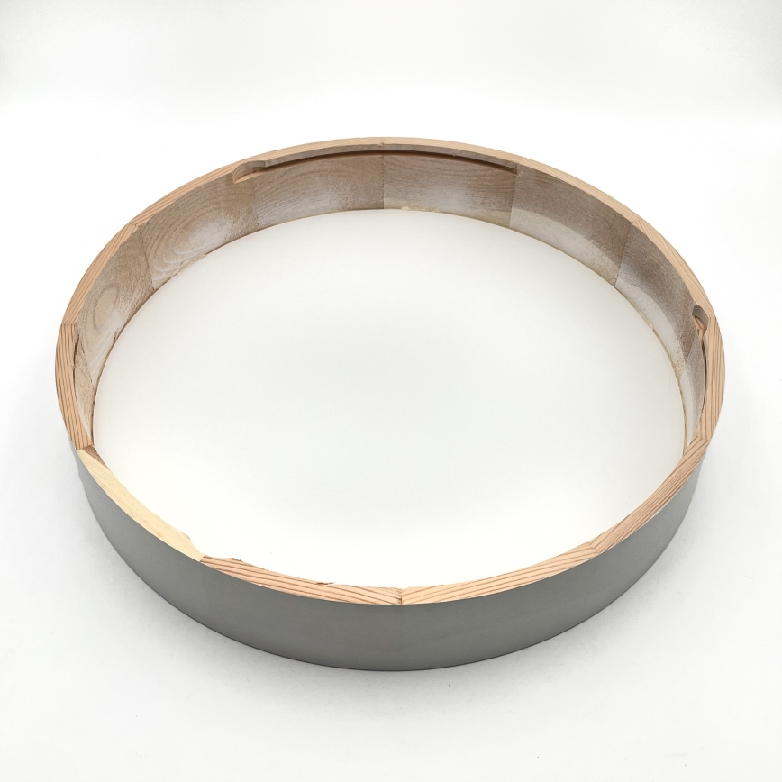 Stropna svjetiljka NATURAL 5xE27/15W/230V, promjer 47,5 cm, borovina/bijela