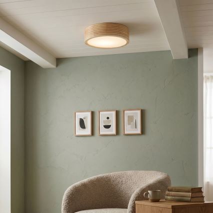 Stropna svjetiljka NATURAL MODERN 1xE27/15W/230V, Ø 27,5 cm, borovina