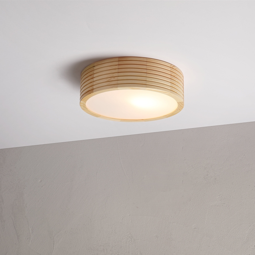 Stropna svjetiljka NATURAL MODERN 1xE27/15W/230V, Ø 27,5 cm, borovina
