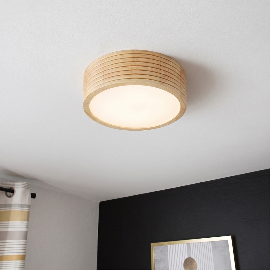 Stropna svjetiljka NATURAL MODERN 1xE27/15W/230V, Ø 27,5 cm, borovina