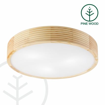 Stropna svjetiljka NATURAL MODERN 3xE27/15W/230V, promjer 47,5 cm, od borovine