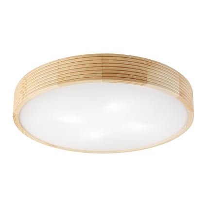 Stropna svjetiljka NATURAL MODERN 4xE27/15W/230V promjera 58 cm borovina