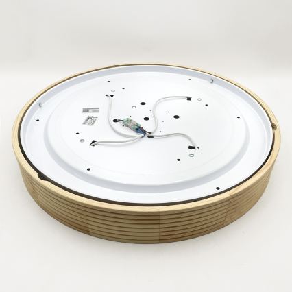 Stropna svjetiljka NATURAL MODERN 4xE27/15W/230V promjera 58 cm borovina