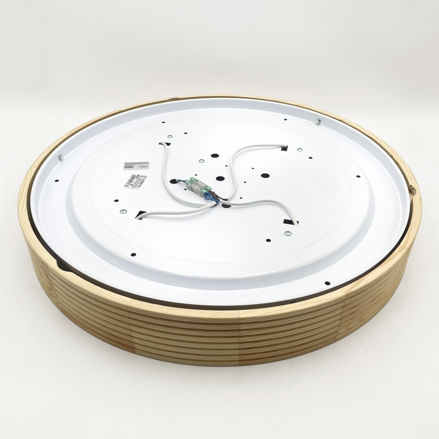 Stropna svjetiljka NATURAL MODERN 4xE27/15W/230V promjera 58 cm borovina