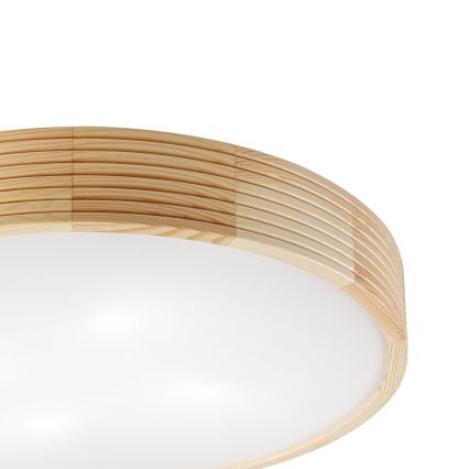 Stropna svjetiljka NATURAL MODERN 4xE27/15W/230V promjera 58 cm borovina