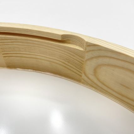 Stropna svjetiljka NATURAL MODERN 4xE27/15W/230V promjera 58 cm borovina