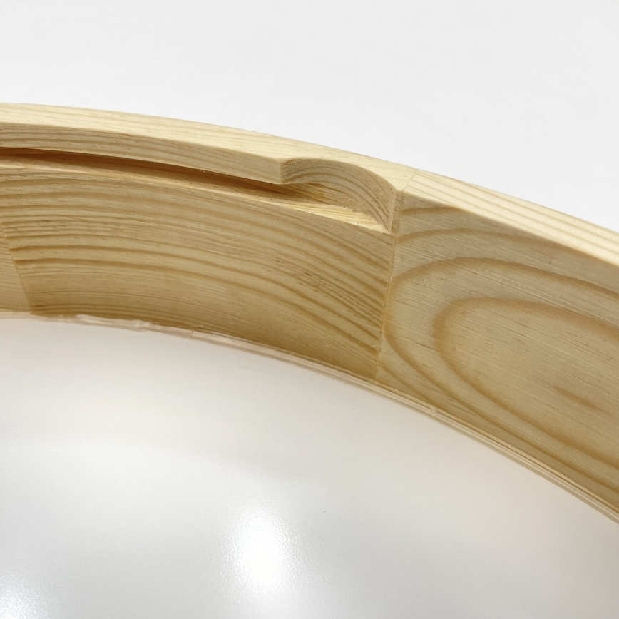 Stropna svjetiljka NATURAL MODERN 4xE27/15W/230V promjera 58 cm borovina
