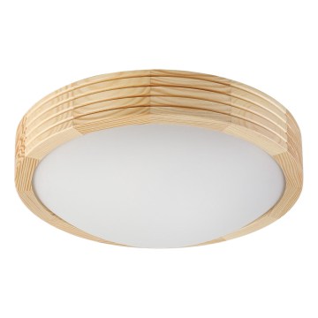 Stropna svjetiljka NATURAL MODERN SLIM, 1xE27/15W/230V, Ø 27,5 cm, borovina
