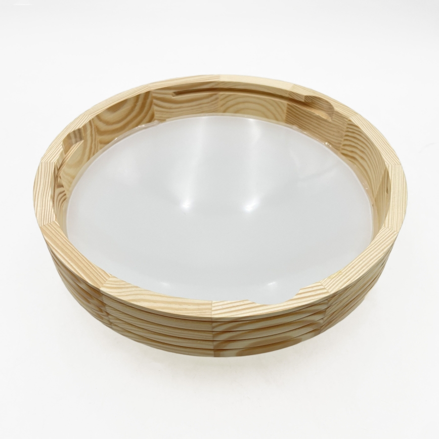 Stropna svjetiljka NATURAL MODERN SLIM, 1xE27/15W/230V, Ø 27,5 cm, borovina